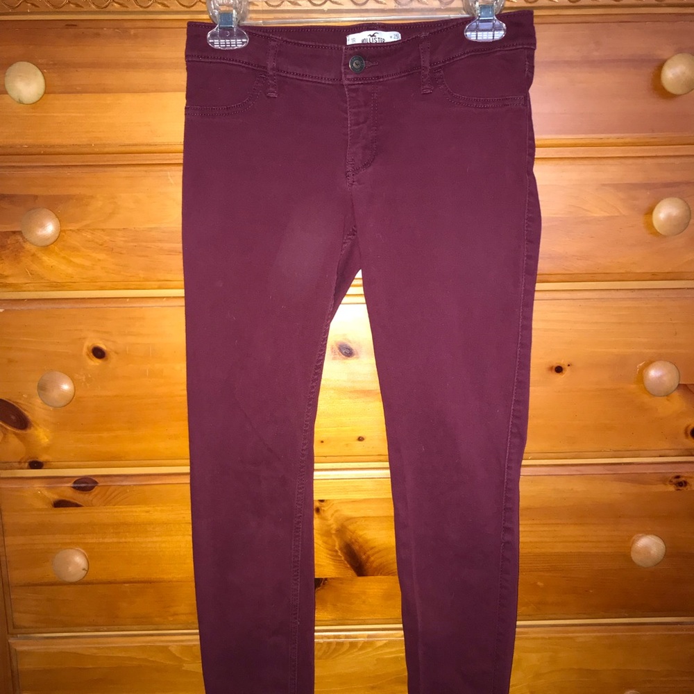 Hollister Burgundy Jeggings/Jeans